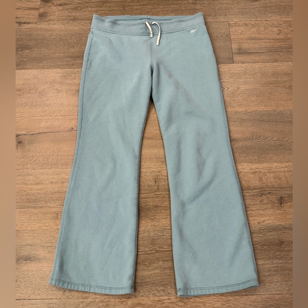 Polo Jeans Co. Vintage Light Baby Blue Embroidered Spell Out Flare Sweatpants